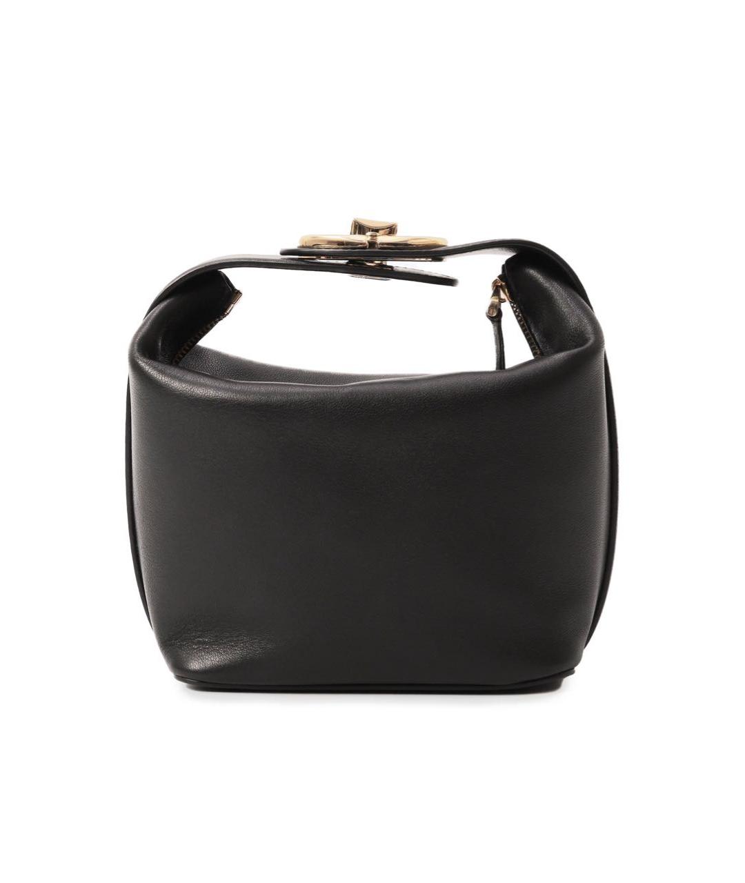 VALENTINO Черная кожаная сумка с короткими ручками, фото 8