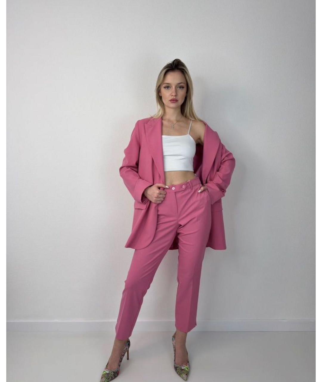 MAX MARA Розовый вискозный костюм с брюками, фото 8
