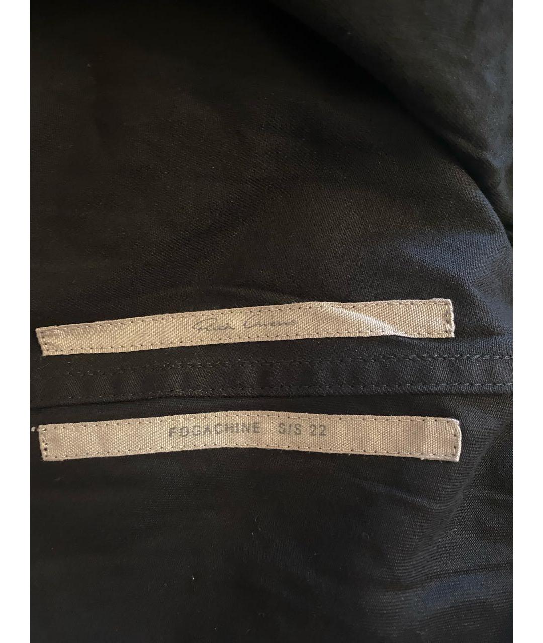 RICK OWENS Черные хлопковые шорты, фото 8