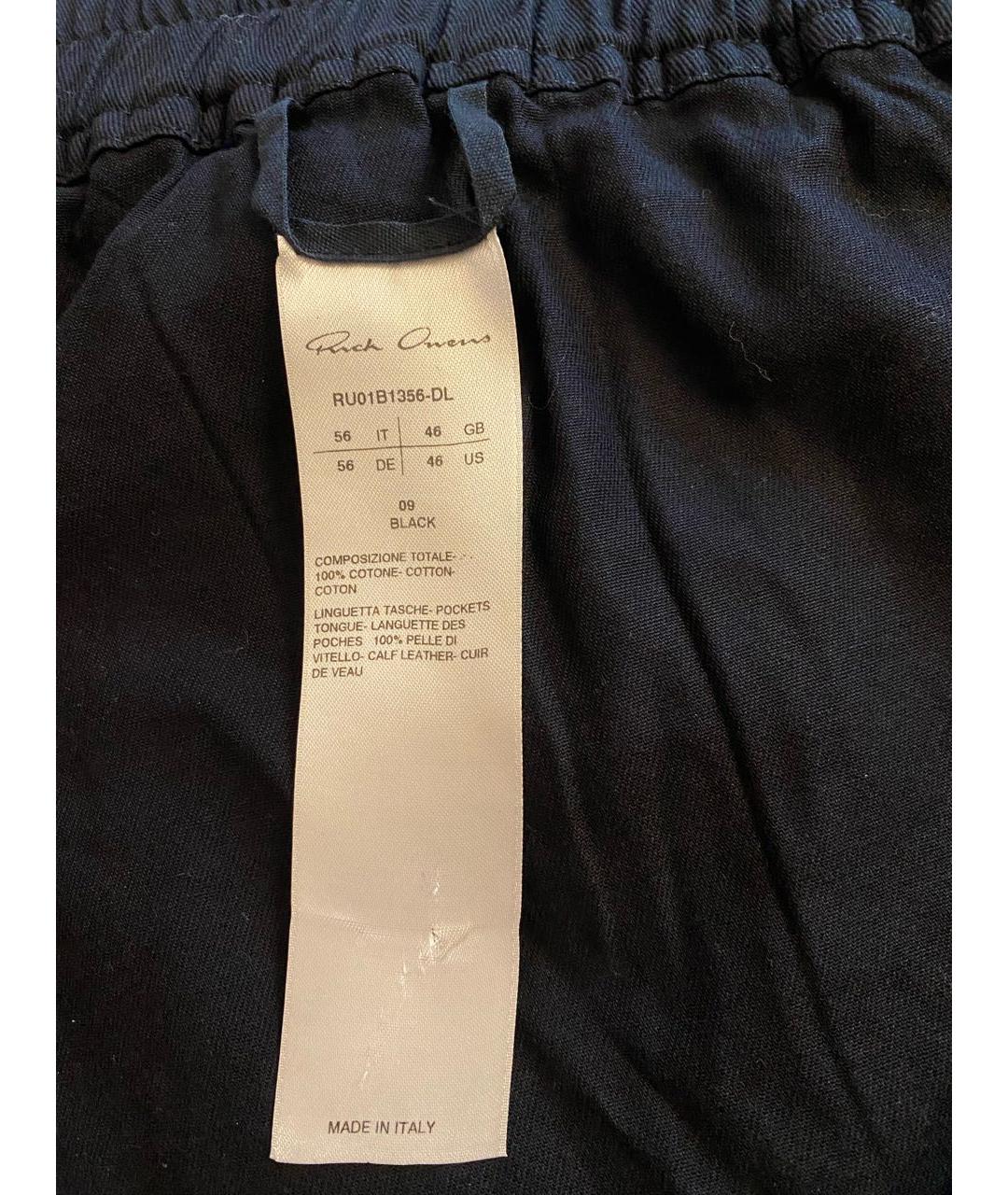 RICK OWENS Черные хлопковые шорты, фото 5