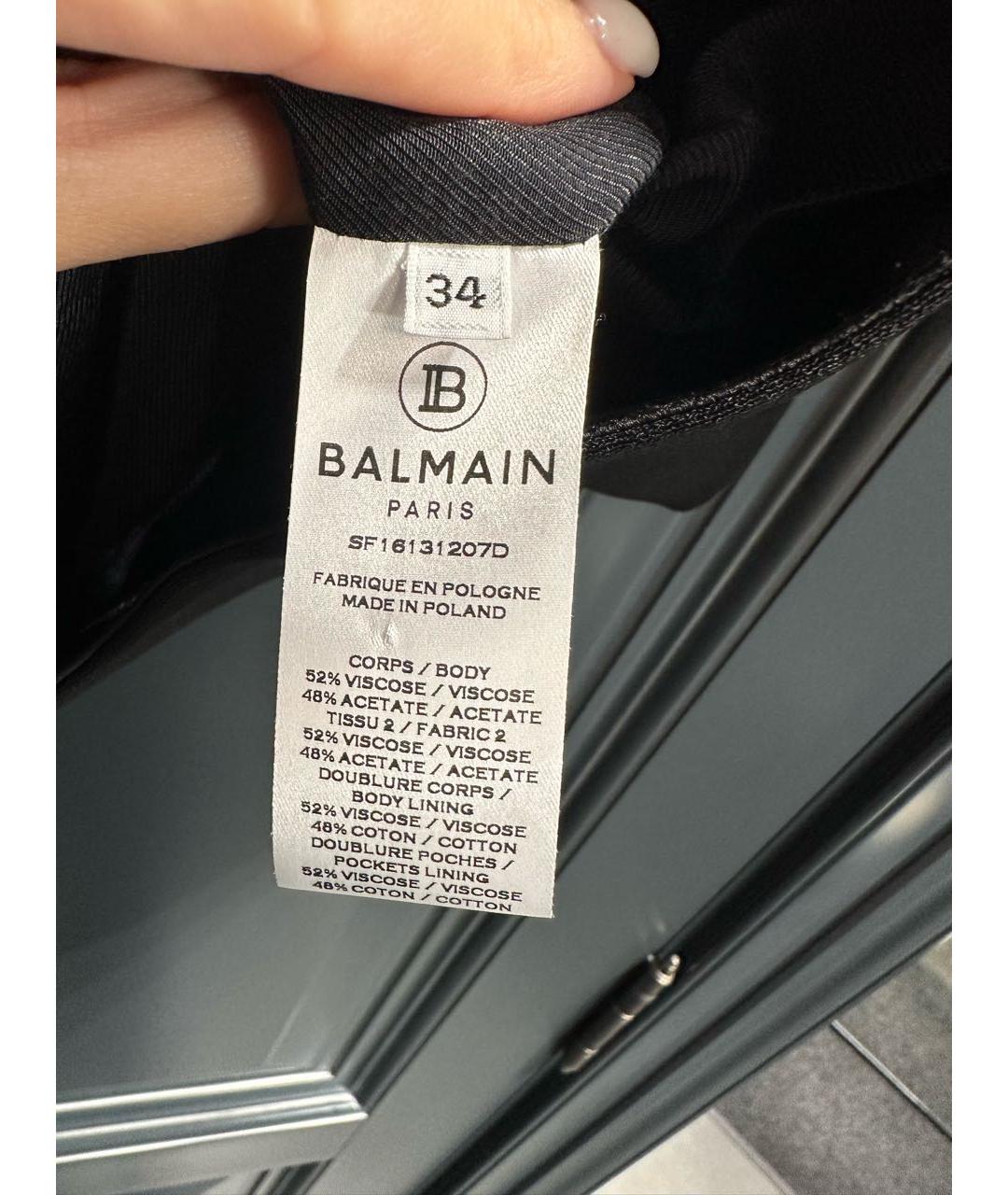 BALMAIN Черный вискозный жакет/пиджак, фото 6