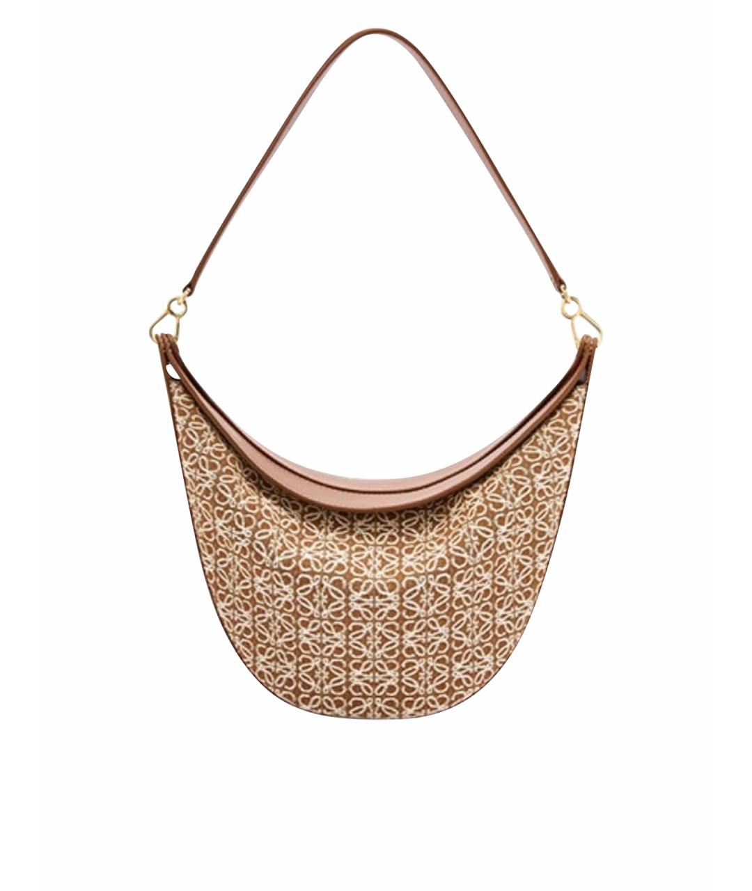 LOEWE Коричневая кожаная сумка через плечо, фото 1