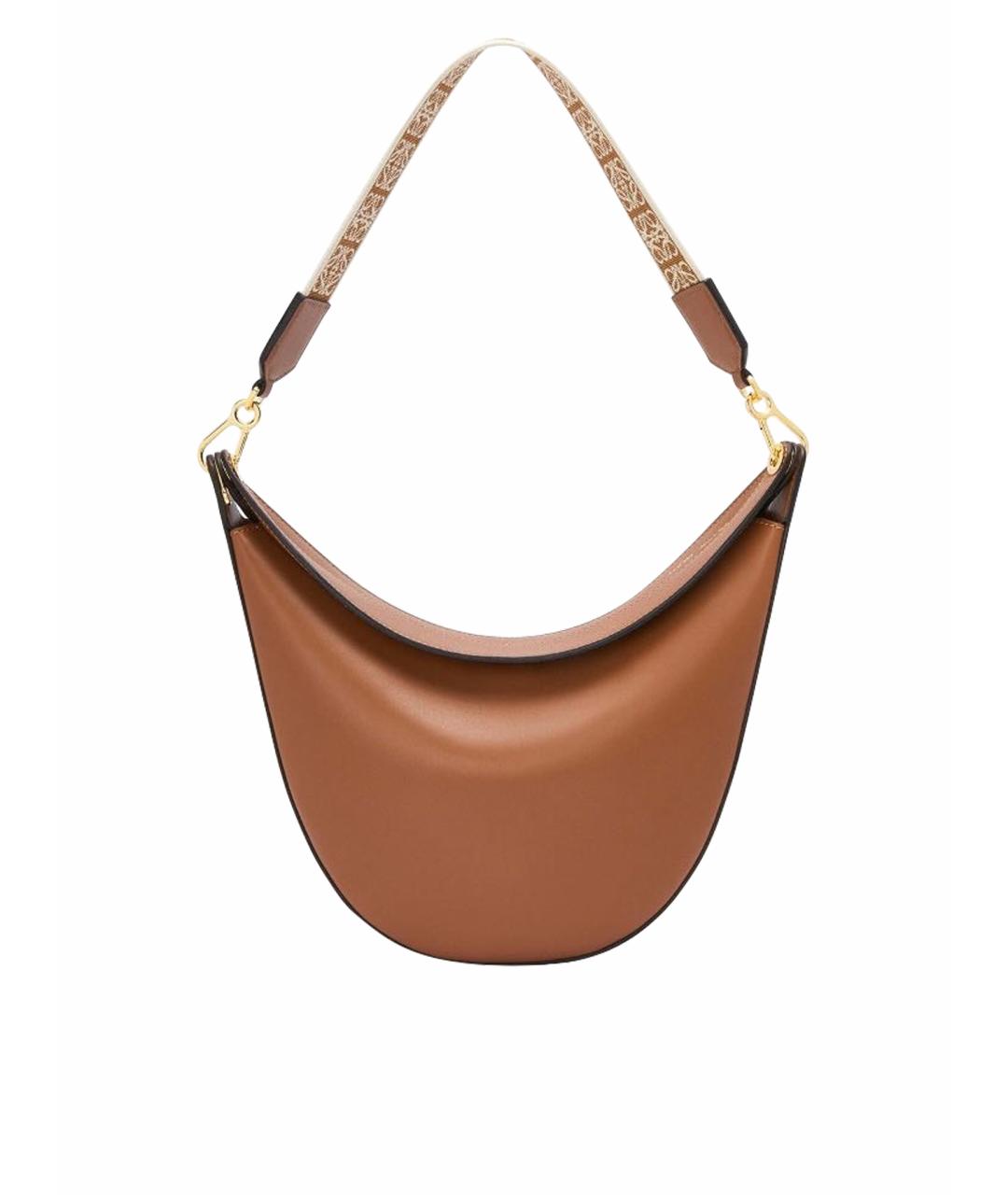 LOEWE Коричневая кожаная сумка через плечо, фото 1