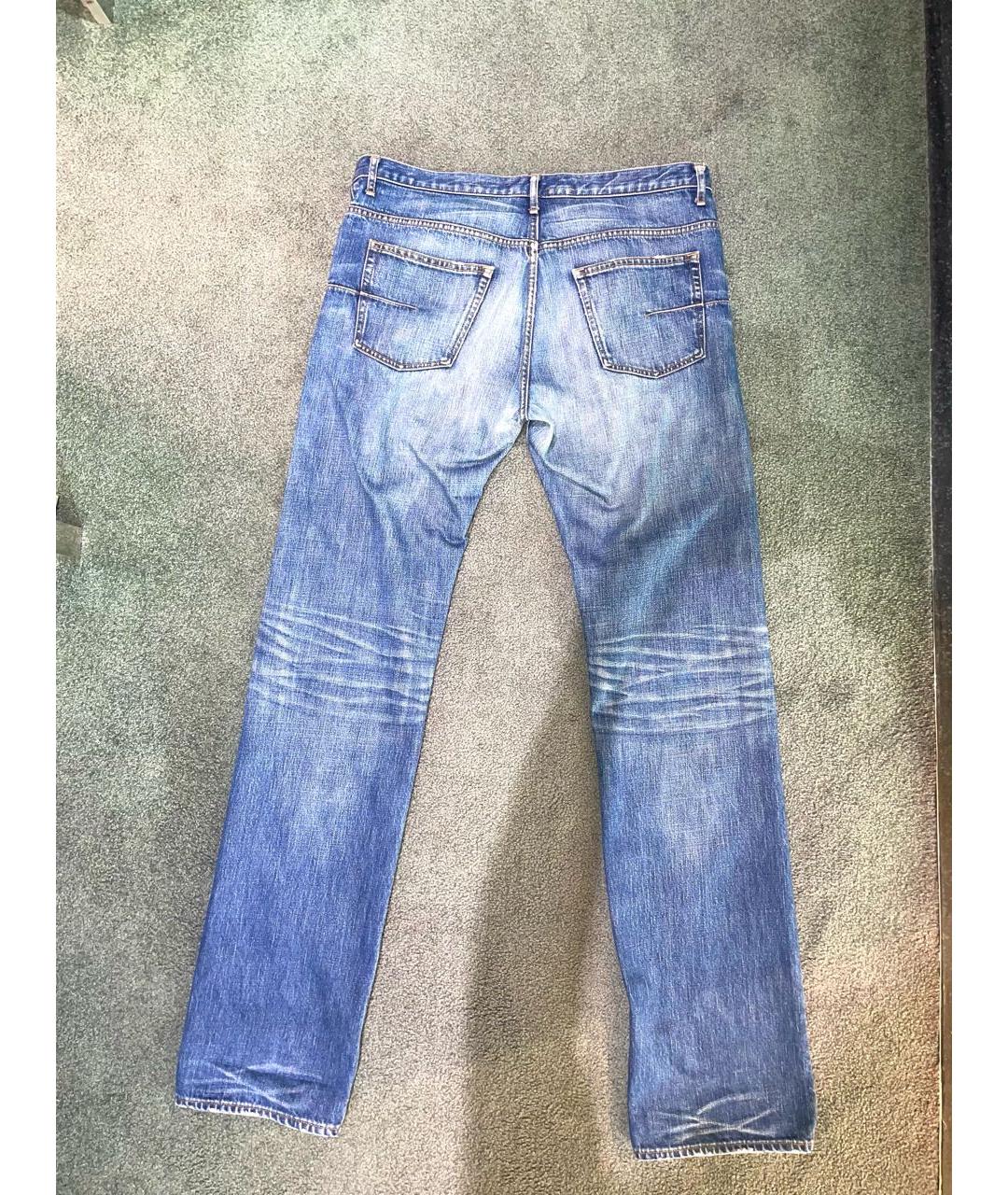 DIOR HOMME Синие хлопковые прямые джинсы, фото 2