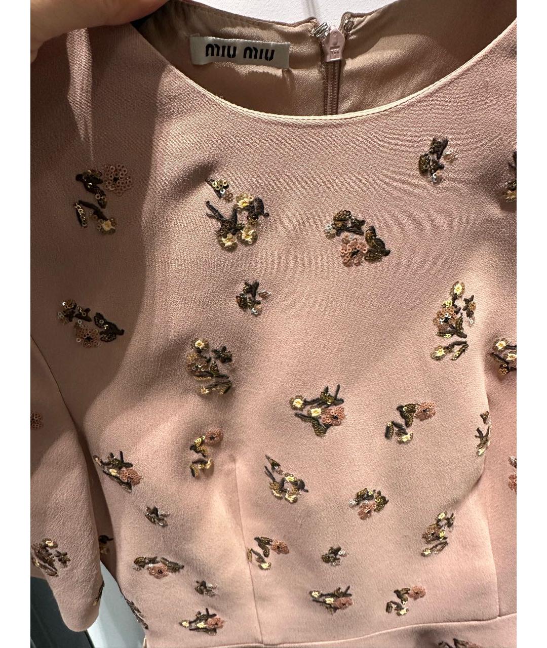 MIU MIU Розовая шифоновая блузы, фото 3