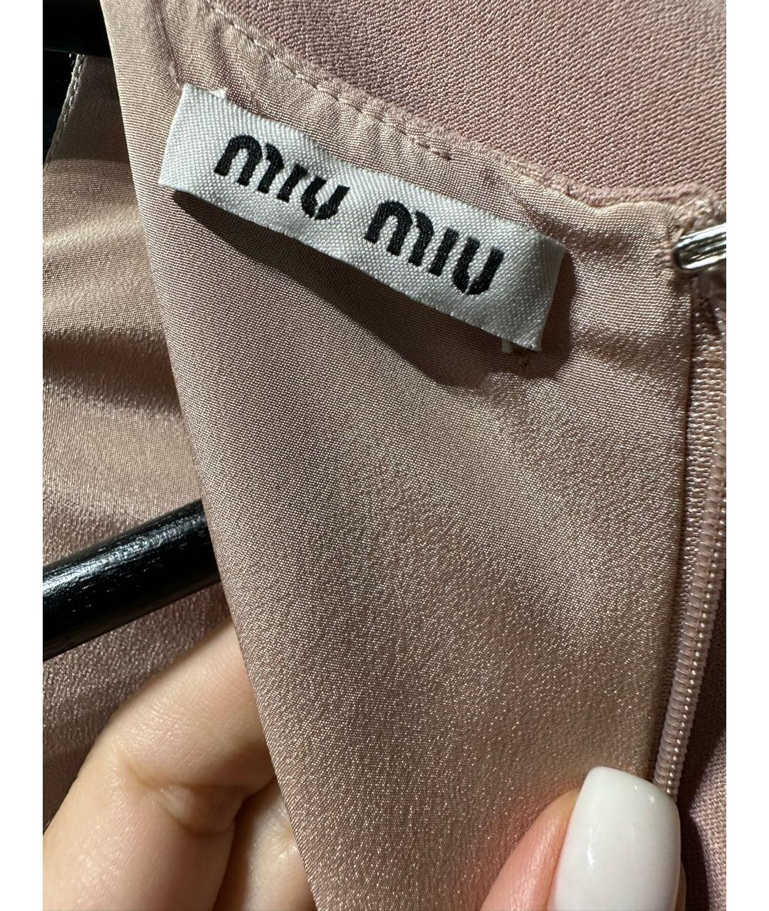 MIU MIU Розовая шифоновая блузы, фото 5