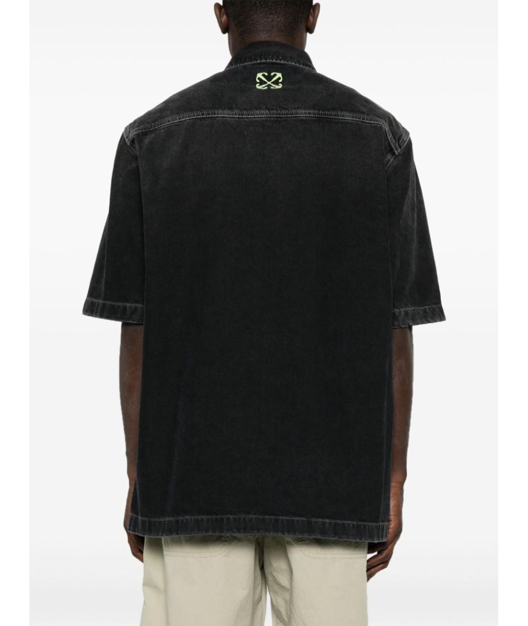 OFF-WHITE Черная хлопковая кэжуал рубашка, фото 4