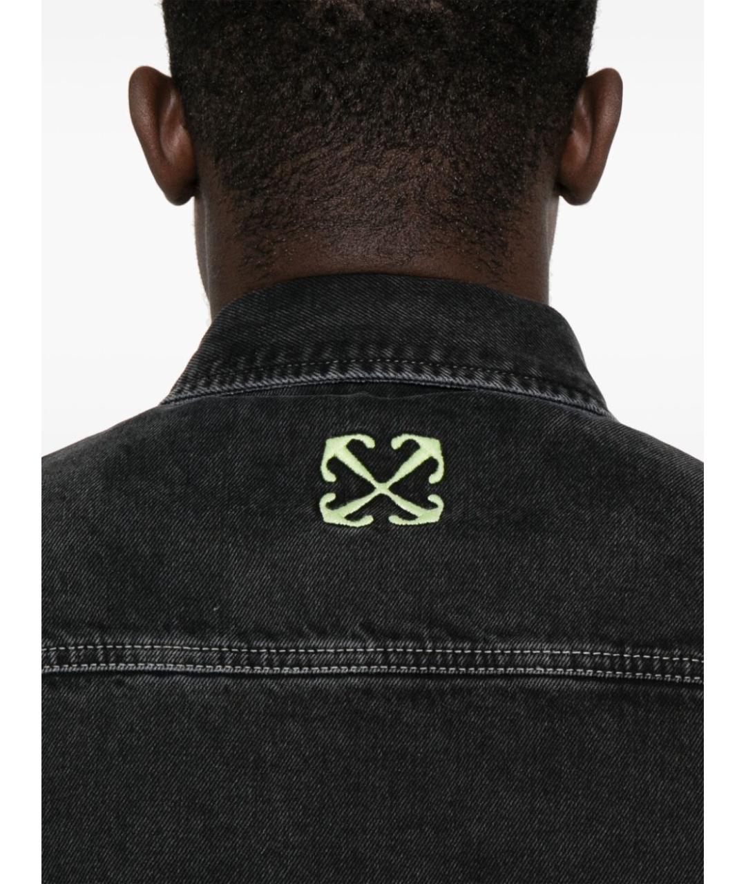 OFF-WHITE Черная хлопковая кэжуал рубашка, фото 5