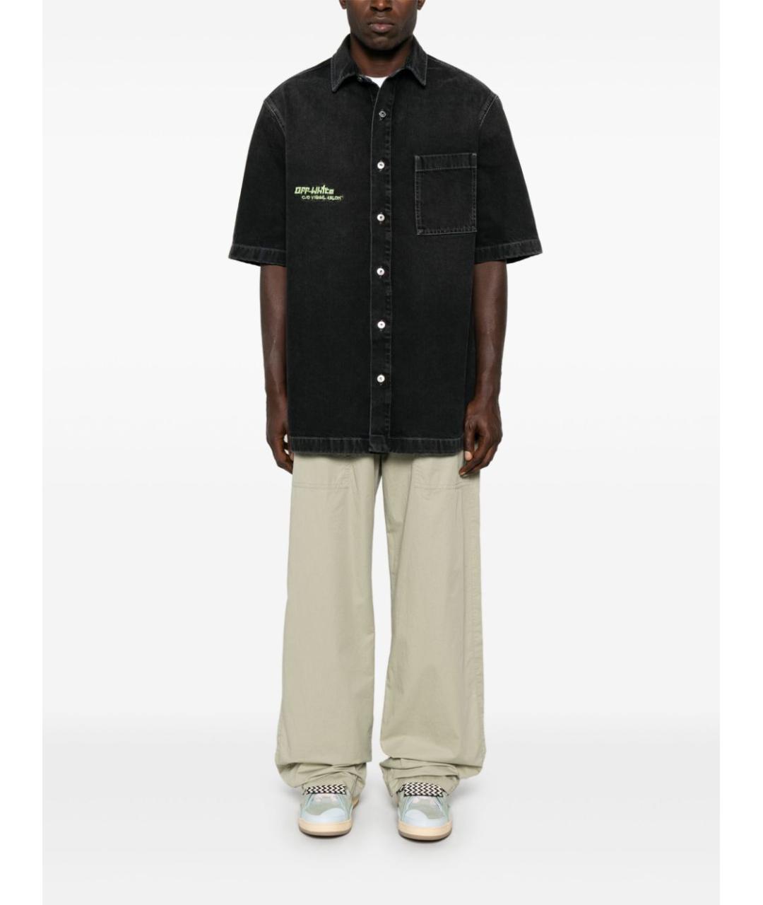OFF-WHITE Черная хлопковая кэжуал рубашка, фото 2