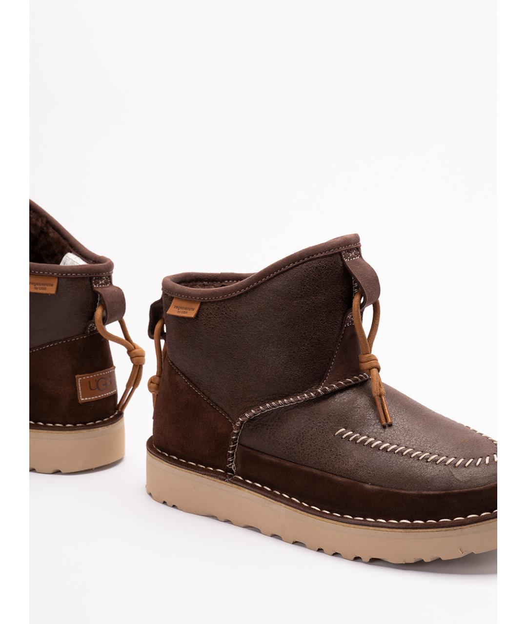UGG AUSTRALIA Коричневые нубуковые высокие ботинки, фото 5