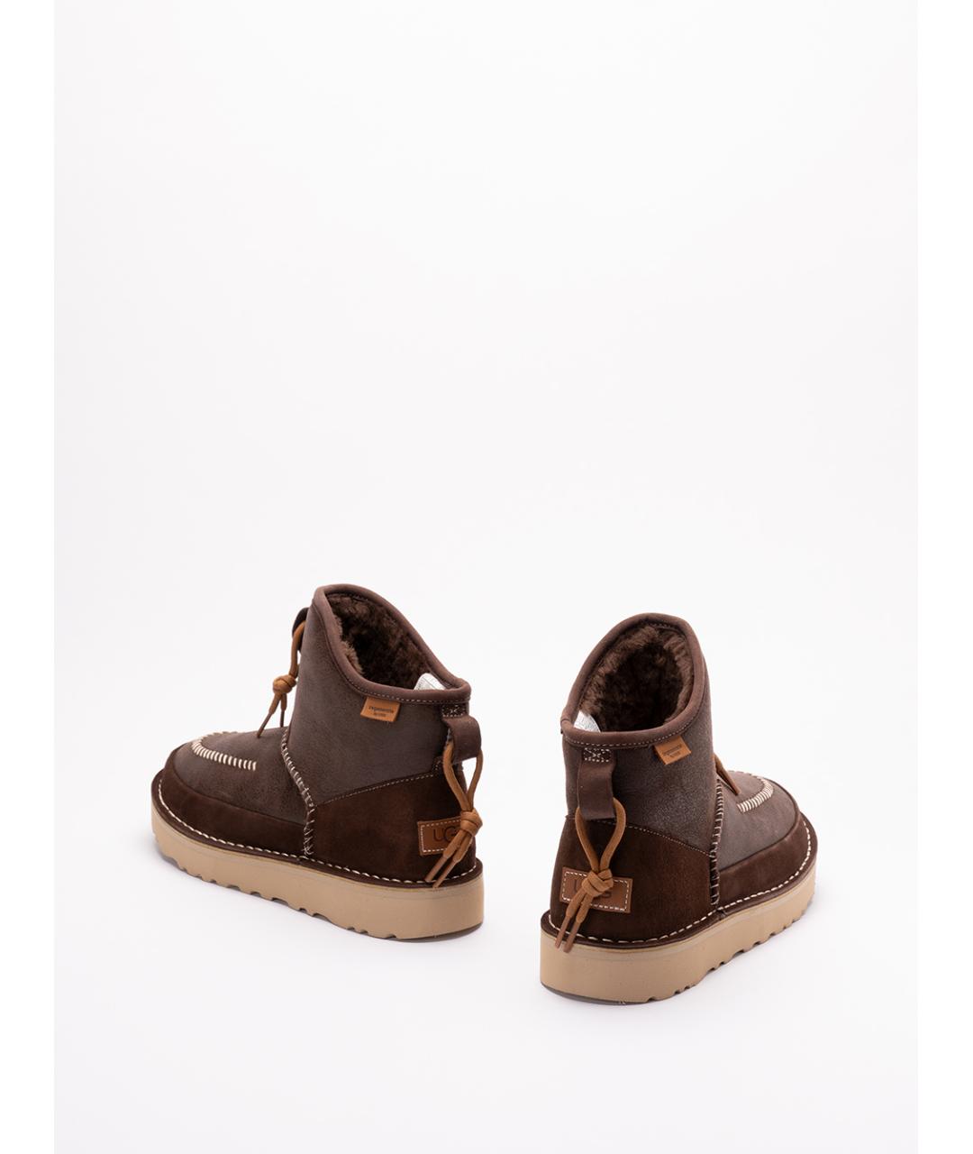 UGG AUSTRALIA Коричневые нубуковые высокие ботинки, фото 3
