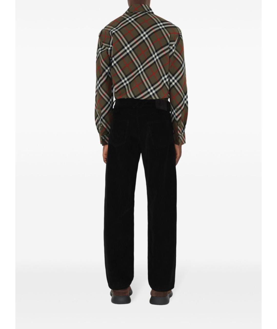 BURBERRY Хаки шерстяная кэжуал рубашка, фото 3