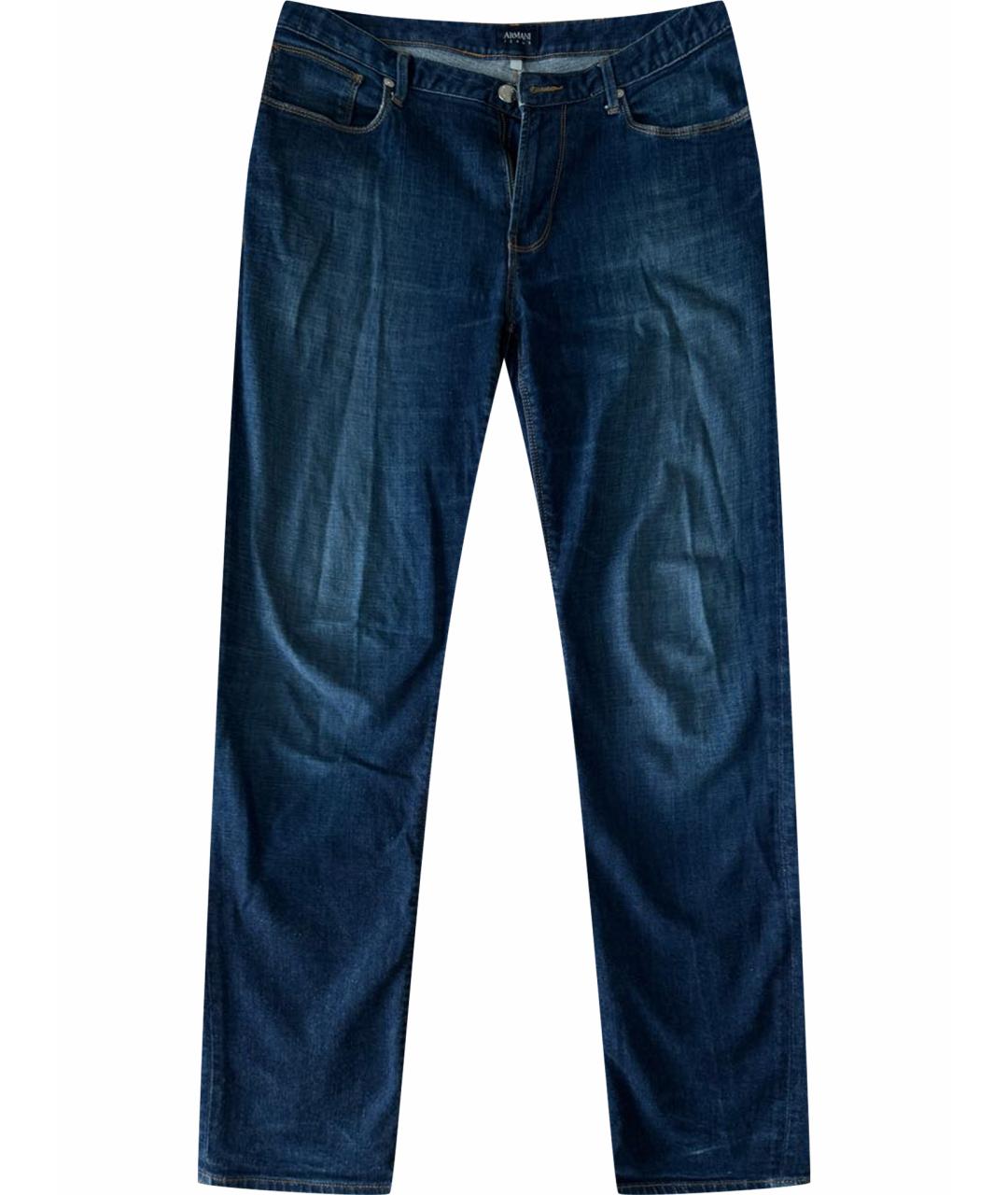 ARMANI JEANS Синие хлопко-эластановые джинсы скинни, фото 1