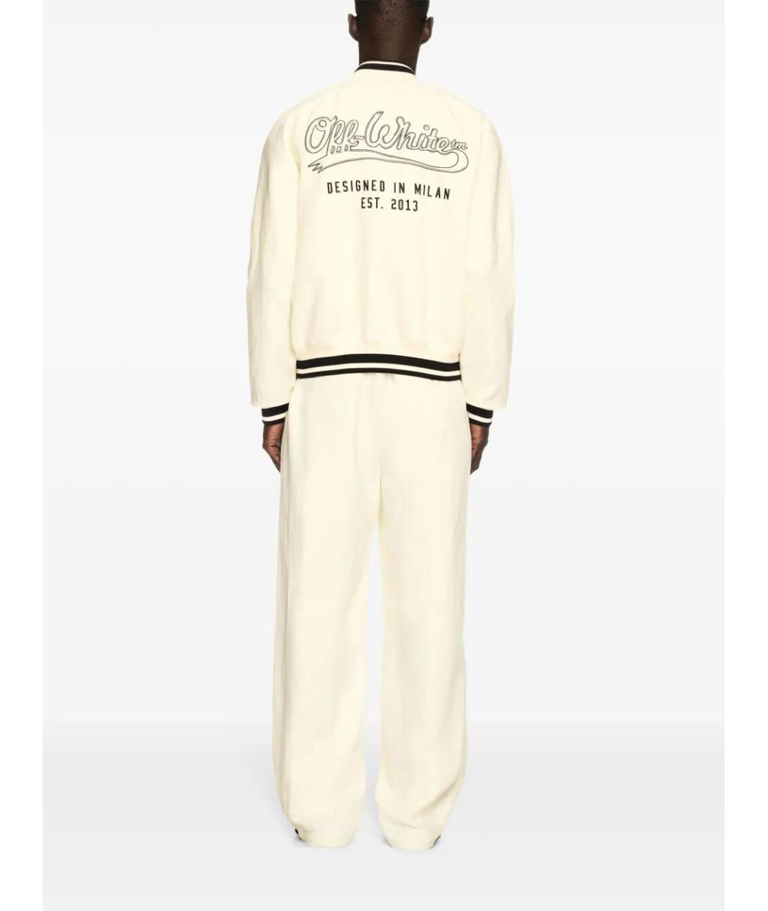 OFF-WHITE Бежевая льняная куртка, фото 3