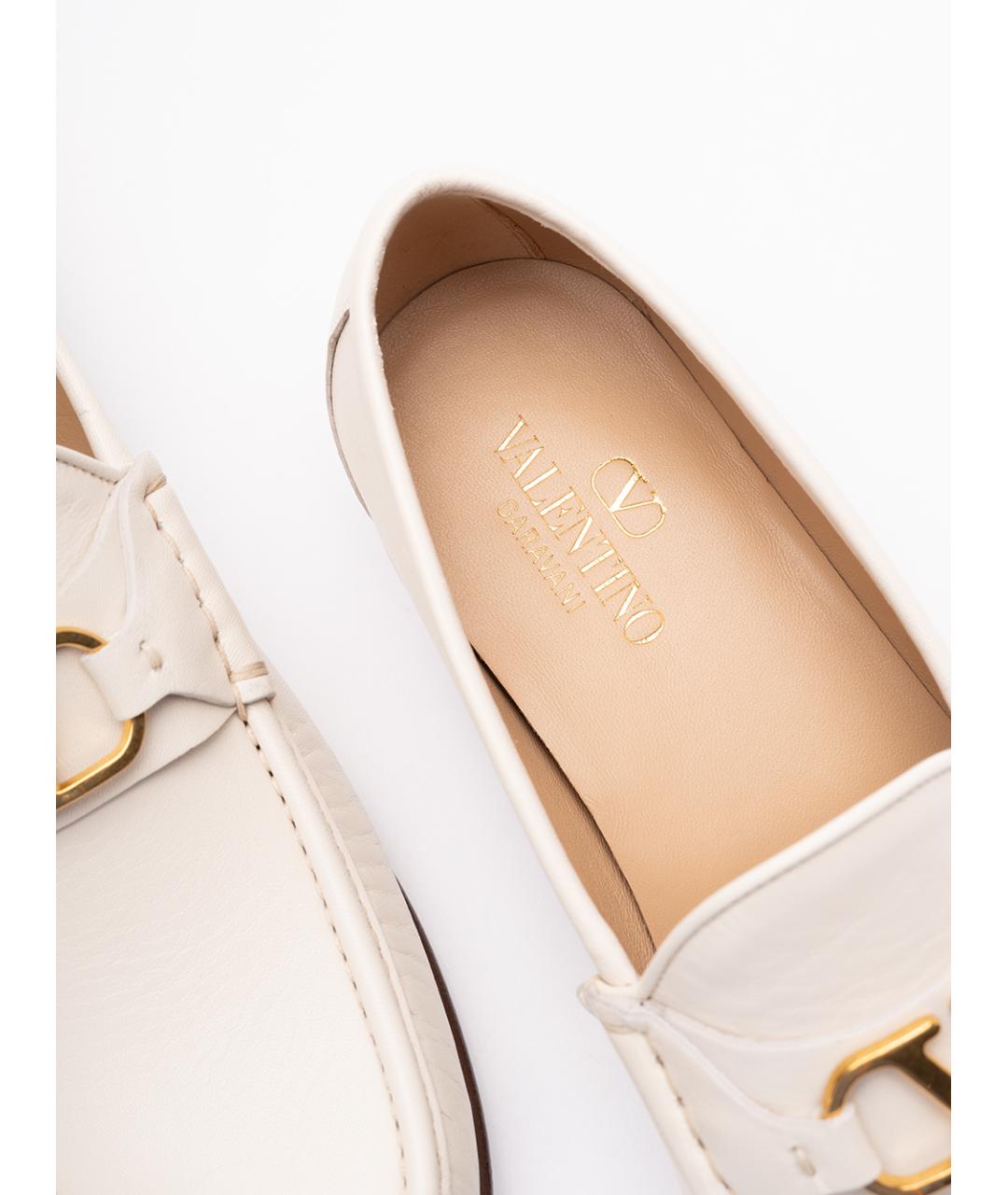 VALENTINO Белые кожаные лоферы, фото 5