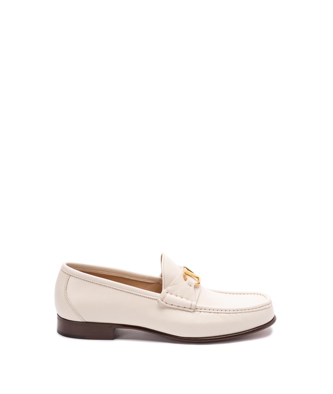 VALENTINO Белые кожаные лоферы, фото 1