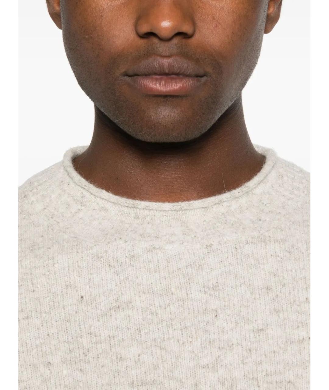 BRUNELLO CUCINELLI Бежевый шерстяной джемпер / свитер, фото 5