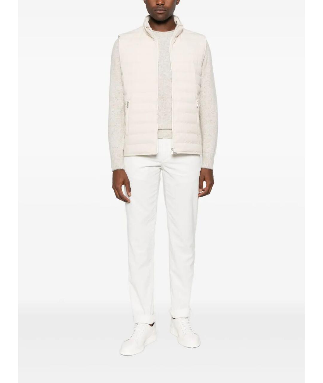 BRUNELLO CUCINELLI Бежевый шерстяной джемпер / свитер, фото 2