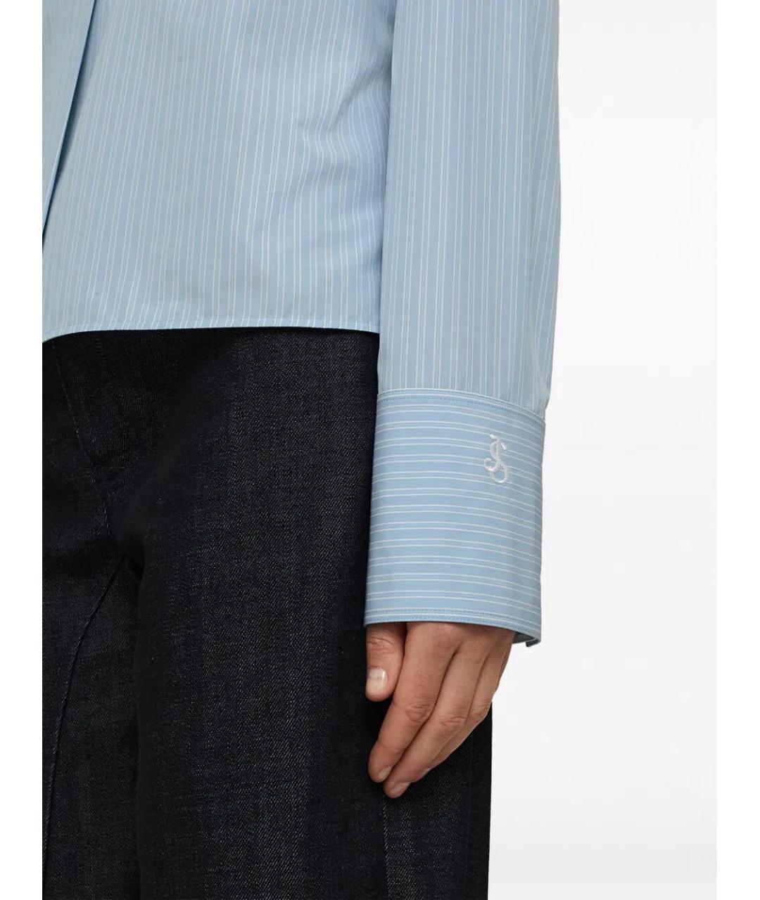 JIL SANDER Голубая хлопковая блузы, фото 6