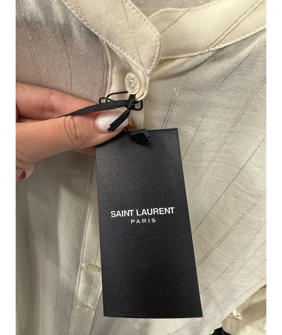 SAINT LAURENT Желтая блузы, фото 4