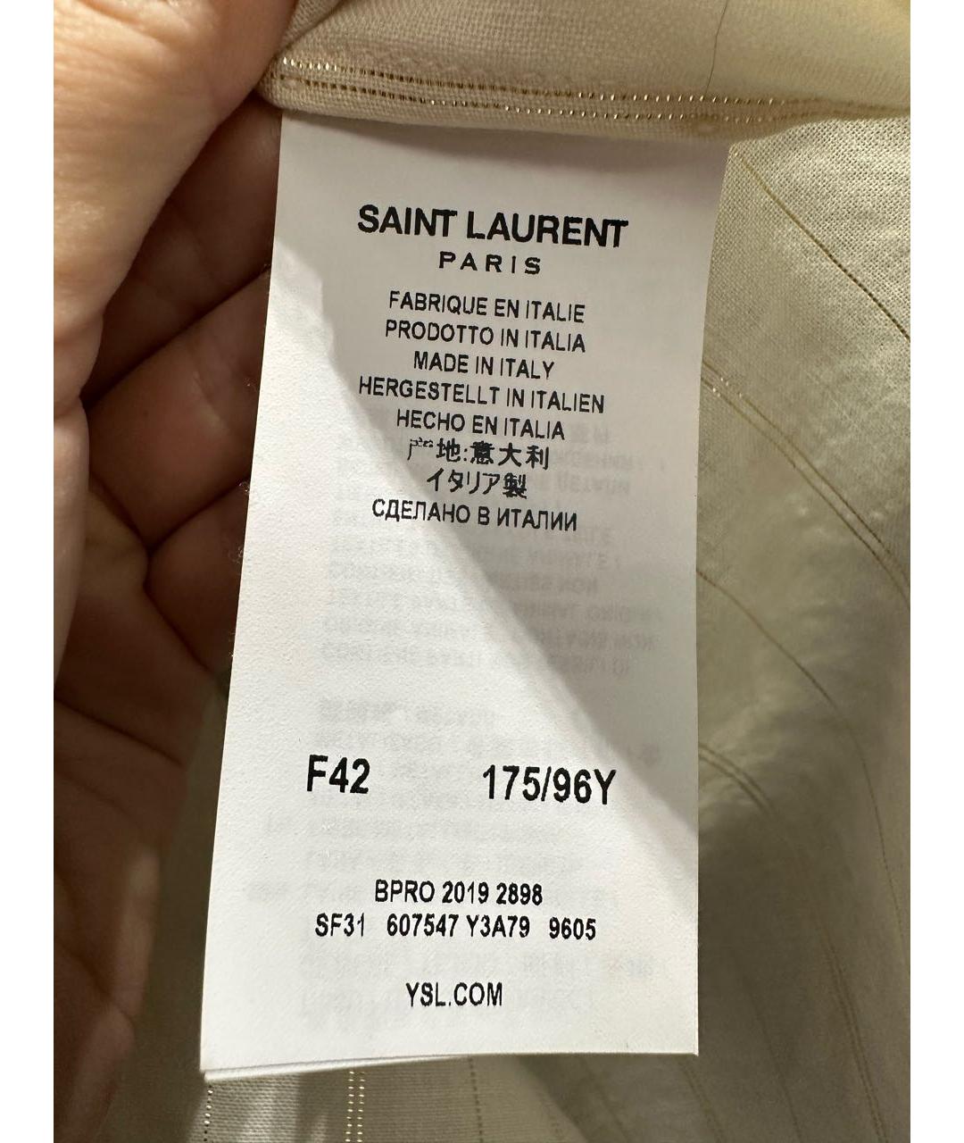 SAINT LAURENT Желтая блузы, фото 3