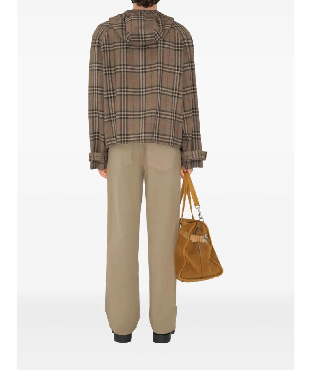 BURBERRY Коричневая вискозная куртка, фото 5