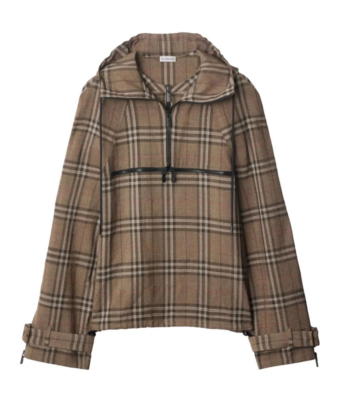 BURBERRY Коричневая вискозная куртка, фото 1