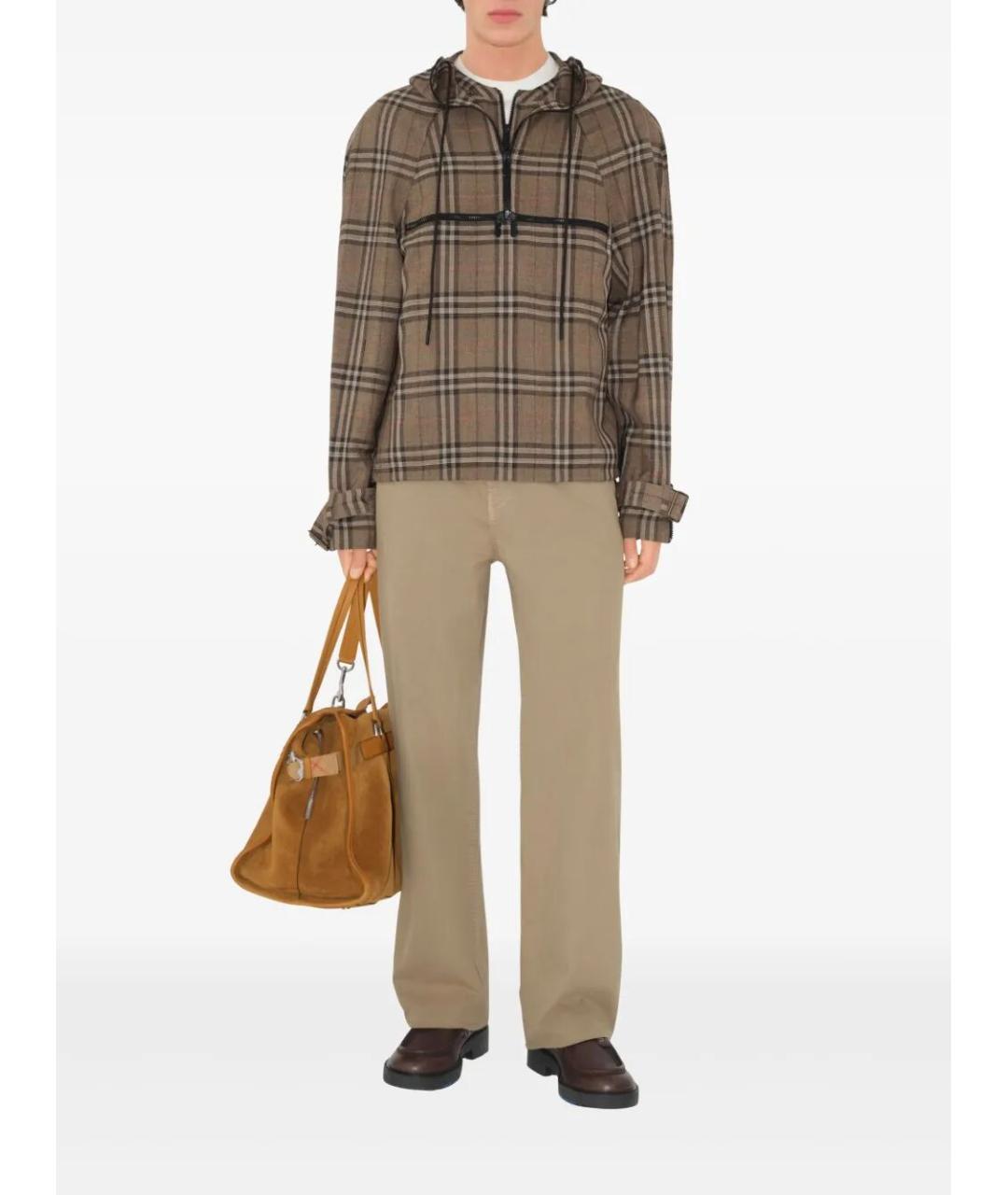 BURBERRY Коричневая вискозная куртка, фото 2