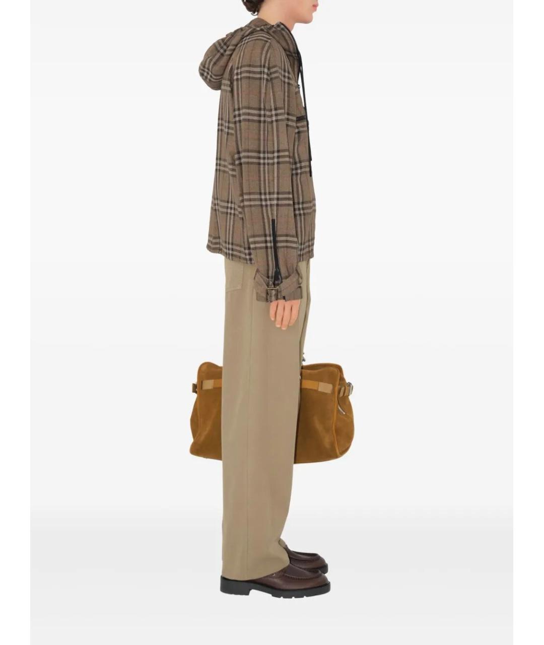 BURBERRY Коричневая вискозная куртка, фото 4