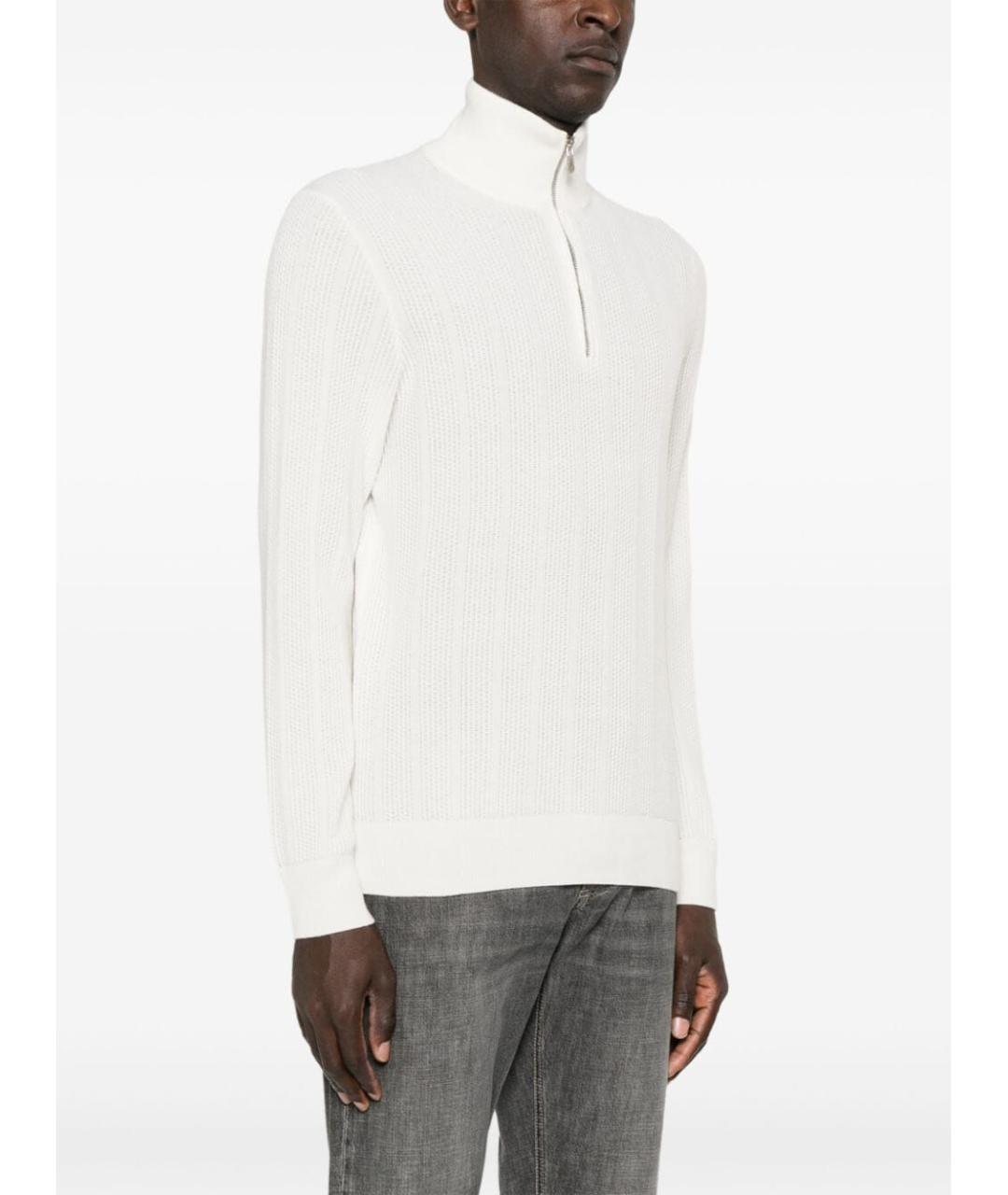 BRUNELLO CUCINELLI Белый кашемировый джемпер / свитер, фото 3