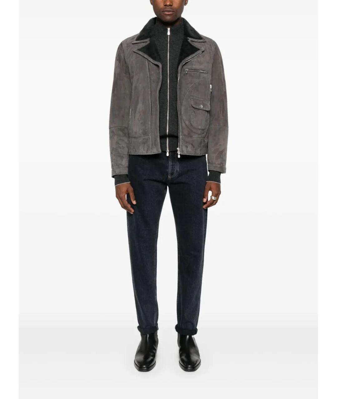BRUNELLO CUCINELLI Антрацитовый кашемировый кардиган, фото 2