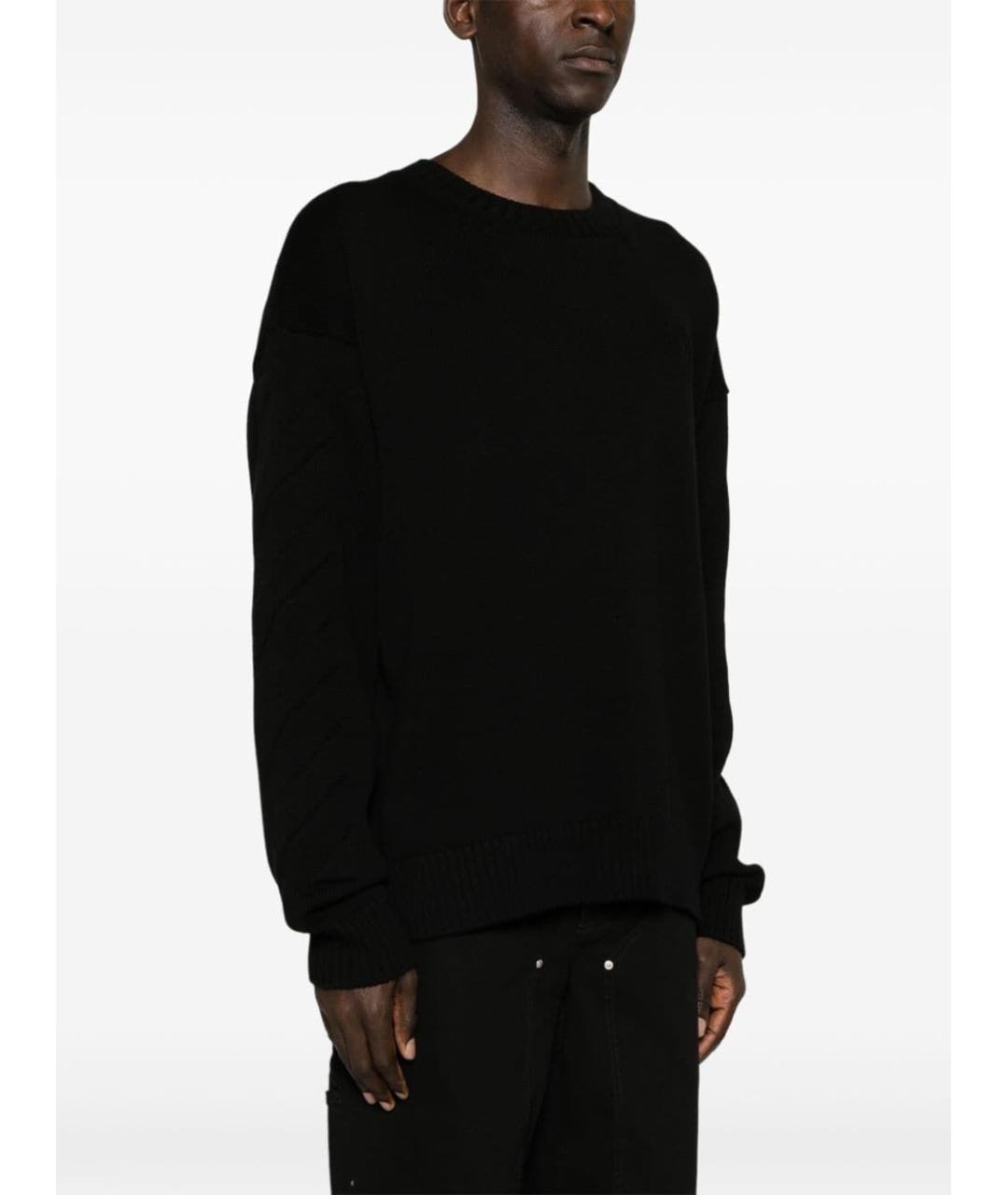OFF-WHITE Черный хлопковый джемпер / свитер, фото 3