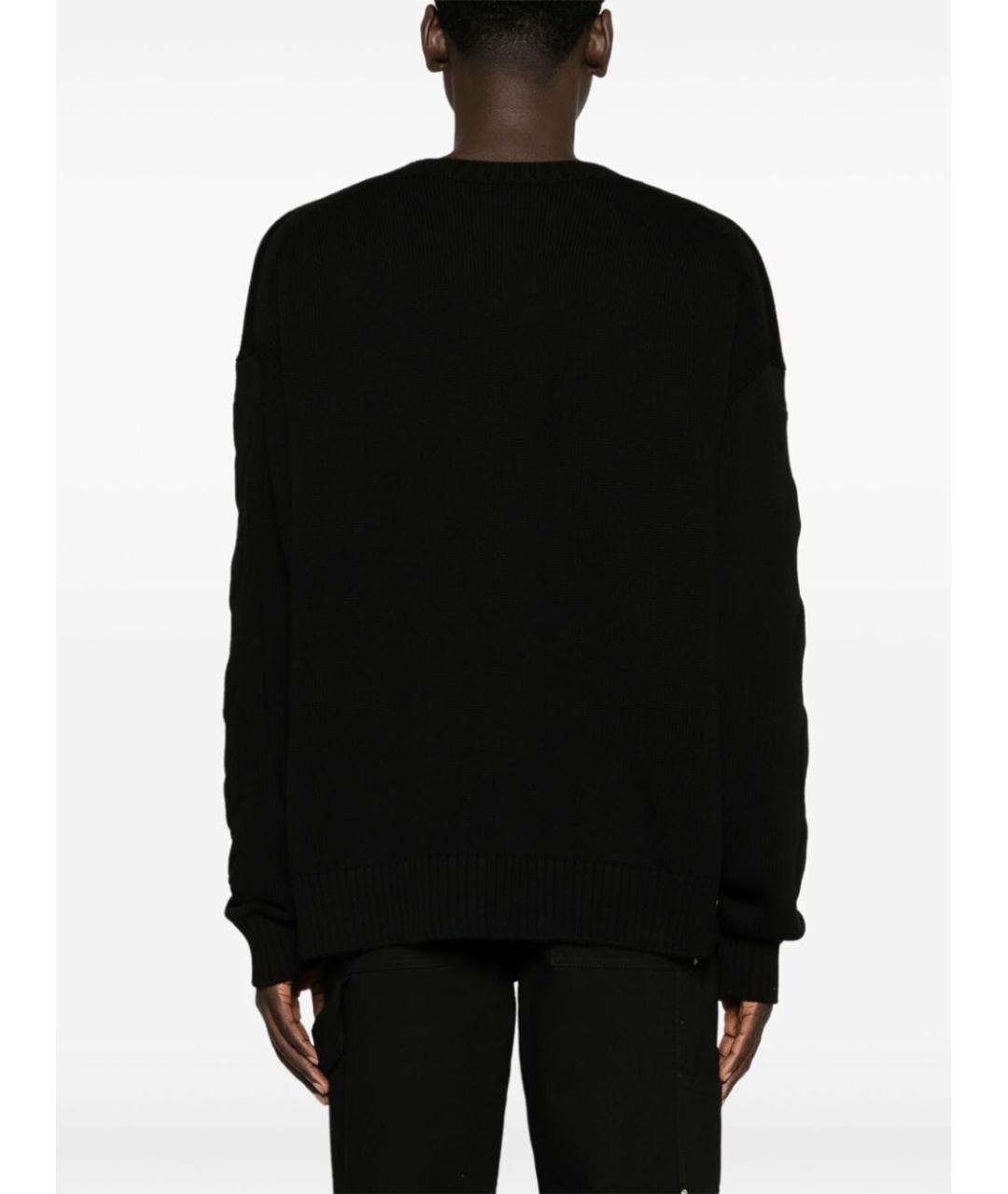 OFF-WHITE Черный хлопковый джемпер / свитер, фото 5