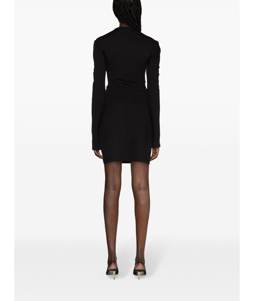 GIVENCHY Черная вискозная юбка мини, фото 4