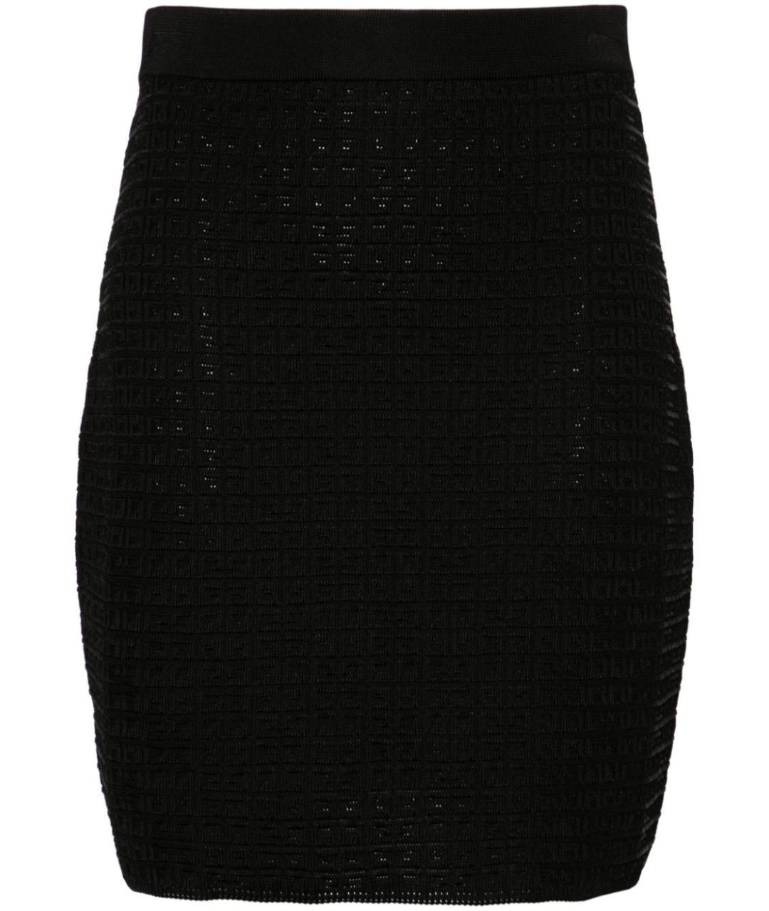 GIVENCHY Черная вискозная юбка мини, фото 1
