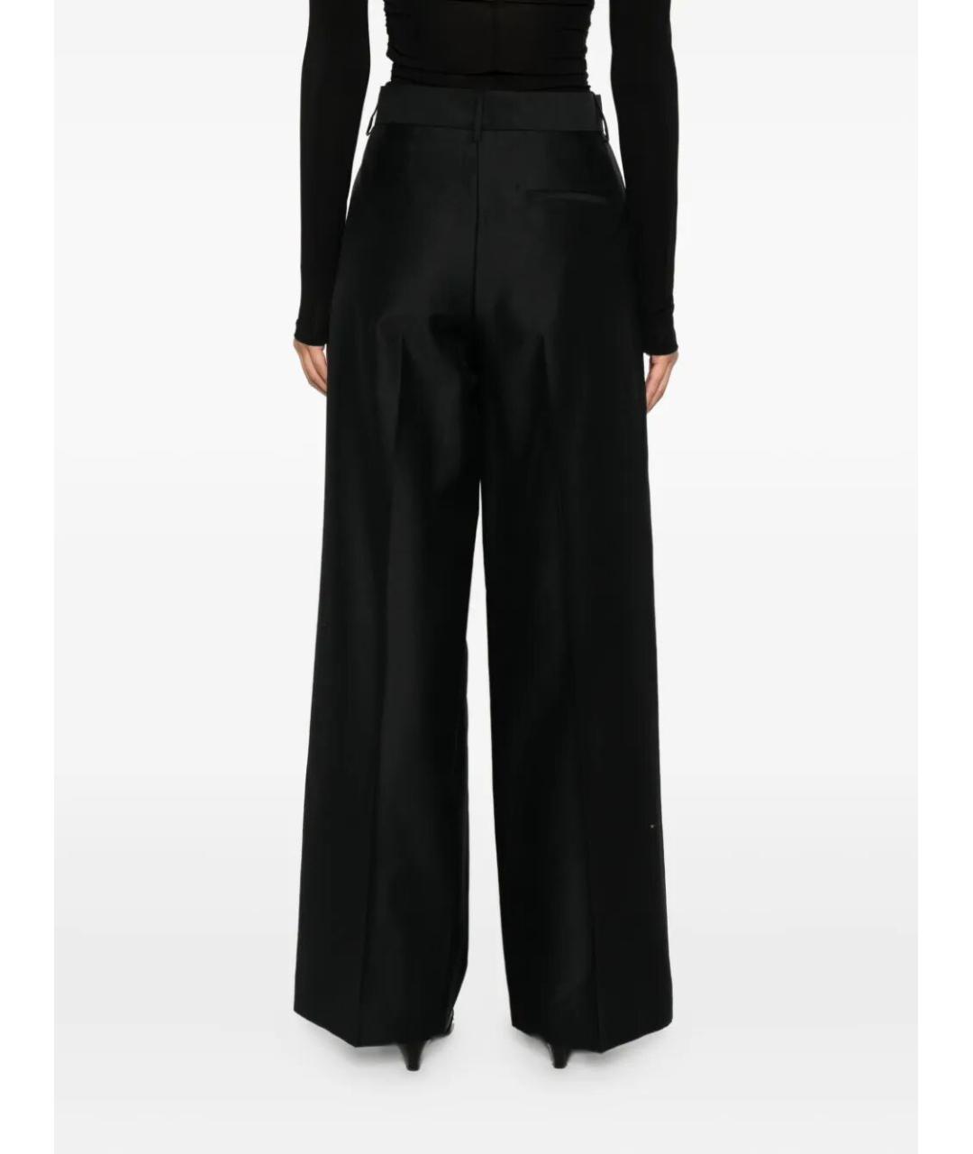 ALBERTA FERRETTI Черные шерстяные прямые брюки, фото 5
