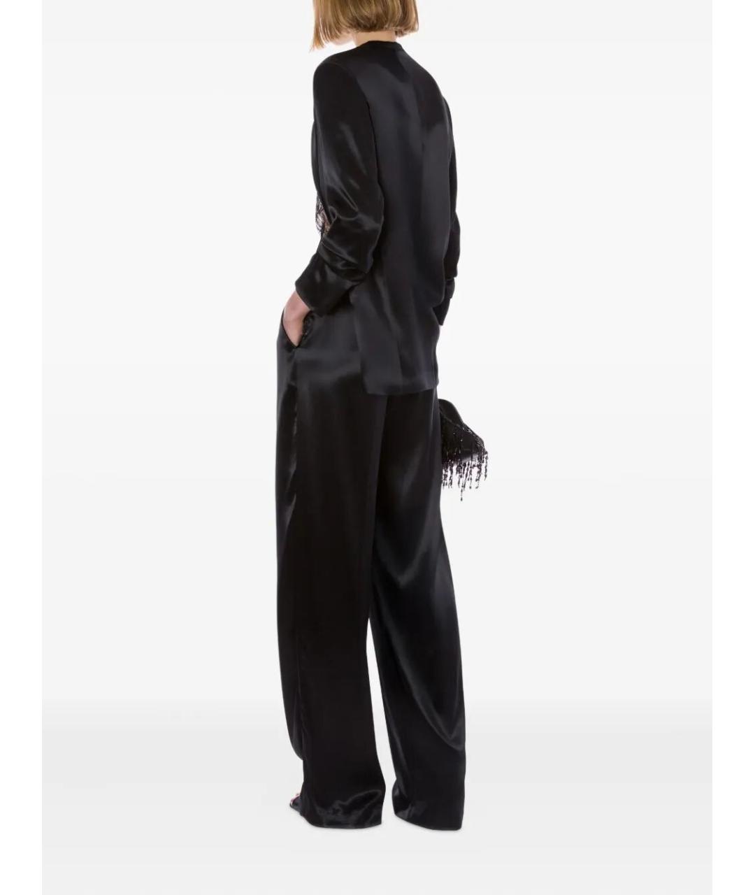 ALBERTA FERRETTI Черные вискозные прямые брюки, фото 3