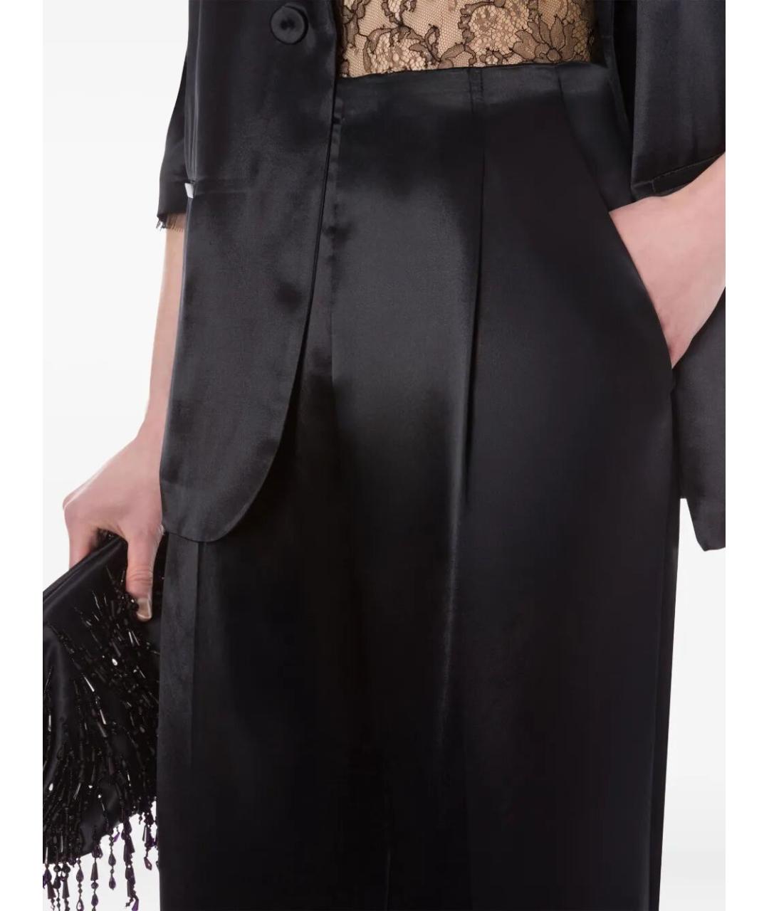 ALBERTA FERRETTI Черные вискозные прямые брюки, фото 4