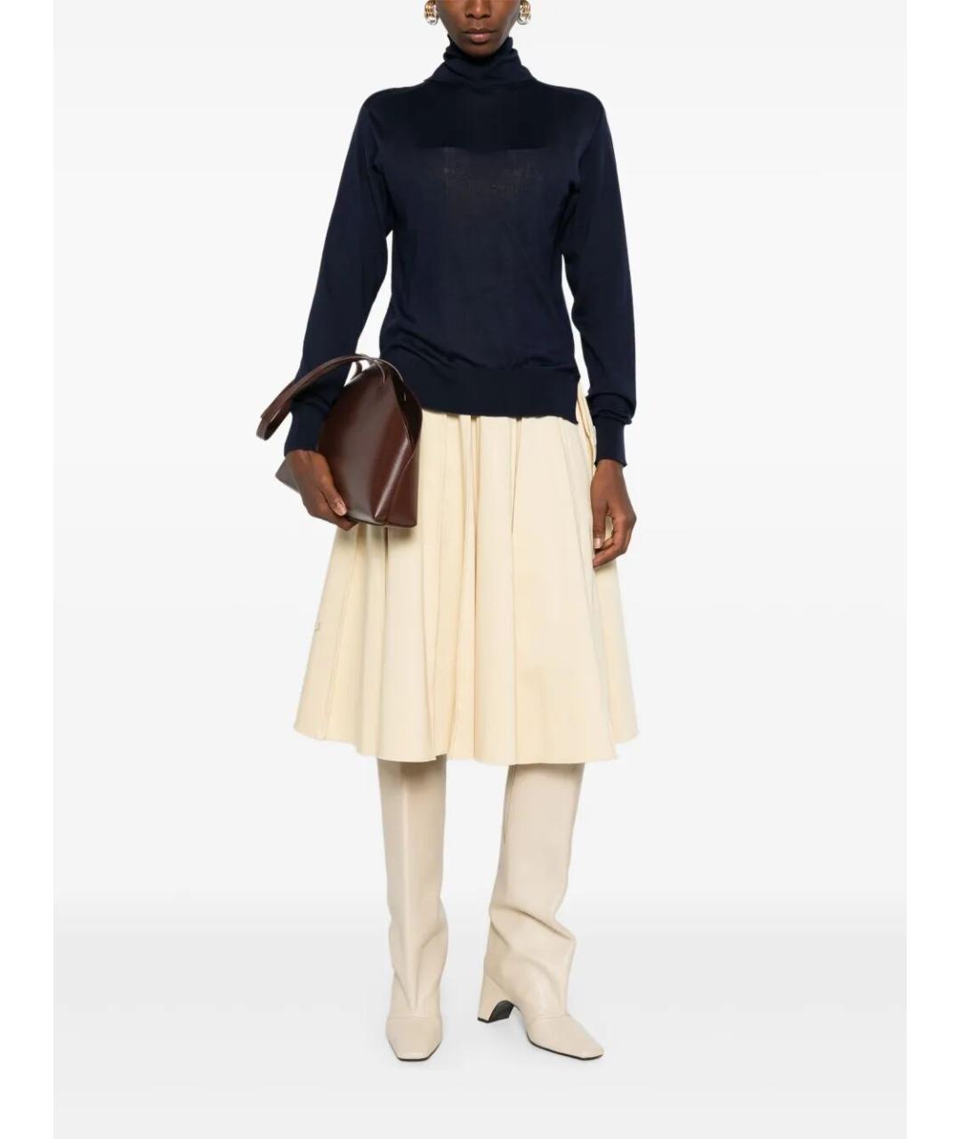 JIL SANDER Темно-синяя кашемировая водолазка, фото 2