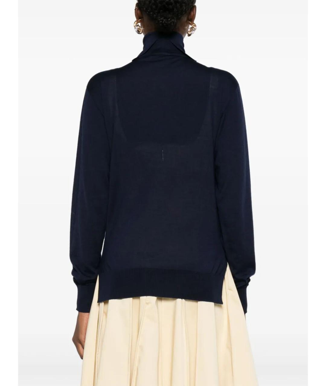 JIL SANDER Темно-синяя кашемировая водолазка, фото 4