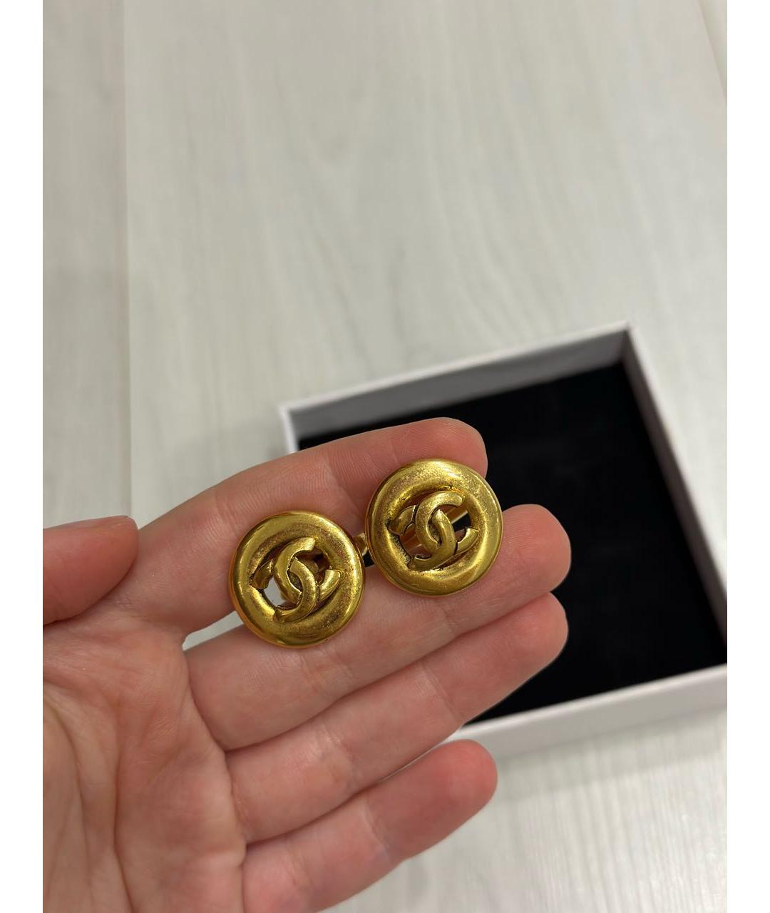 CHANEL Золотые позолоченные запонки, фото 2