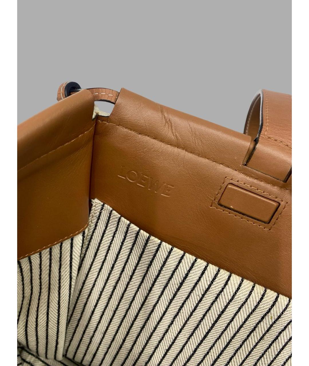 LOEWE Бежевая хлопковая пляжная сумка, фото 5