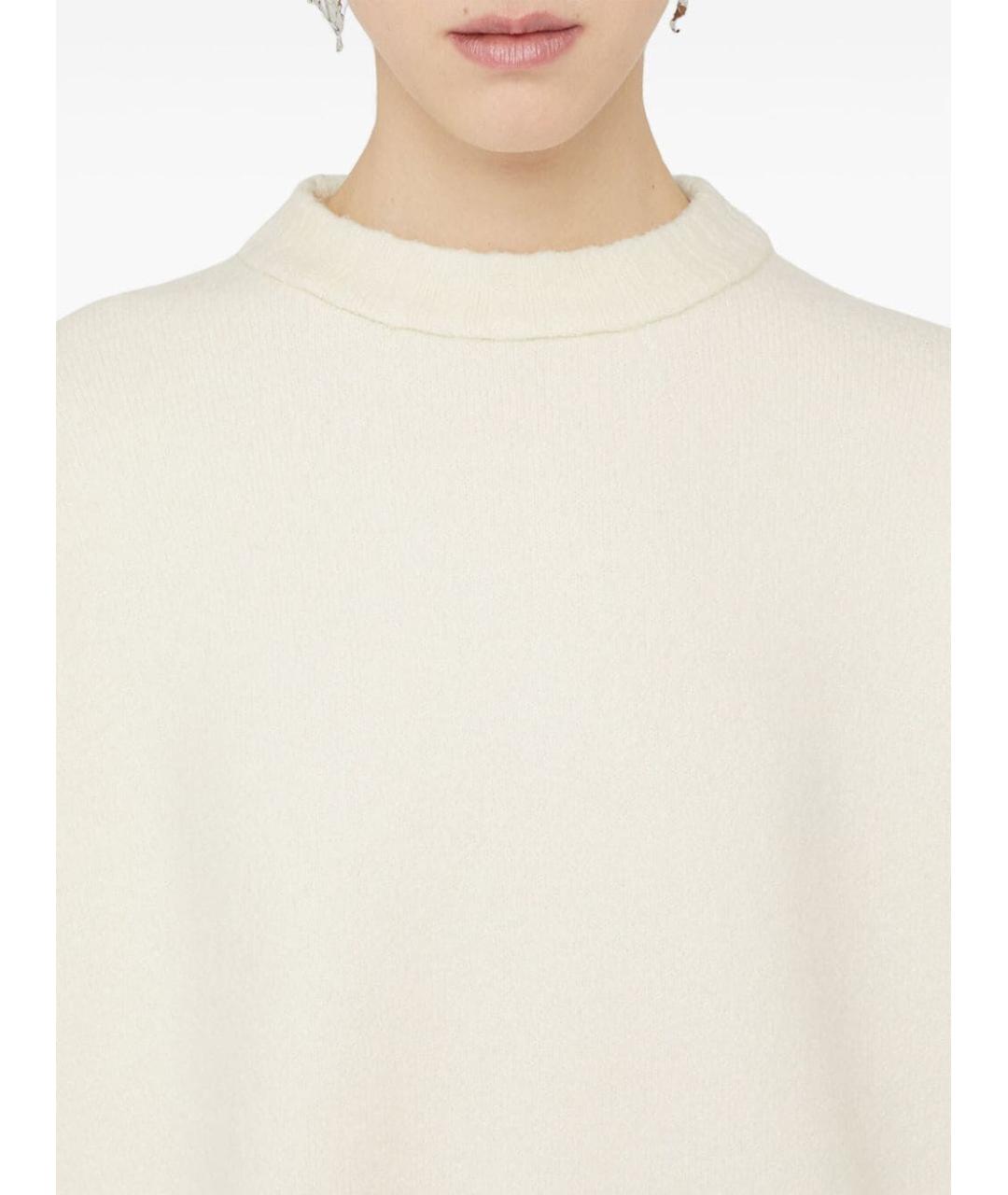 JIL SANDER Белый шерстяной джемпер / свитер, фото 3
