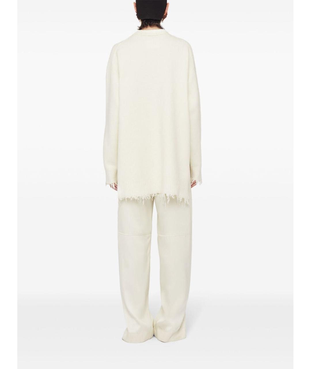 JIL SANDER Белый шерстяной джемпер / свитер, фото 5