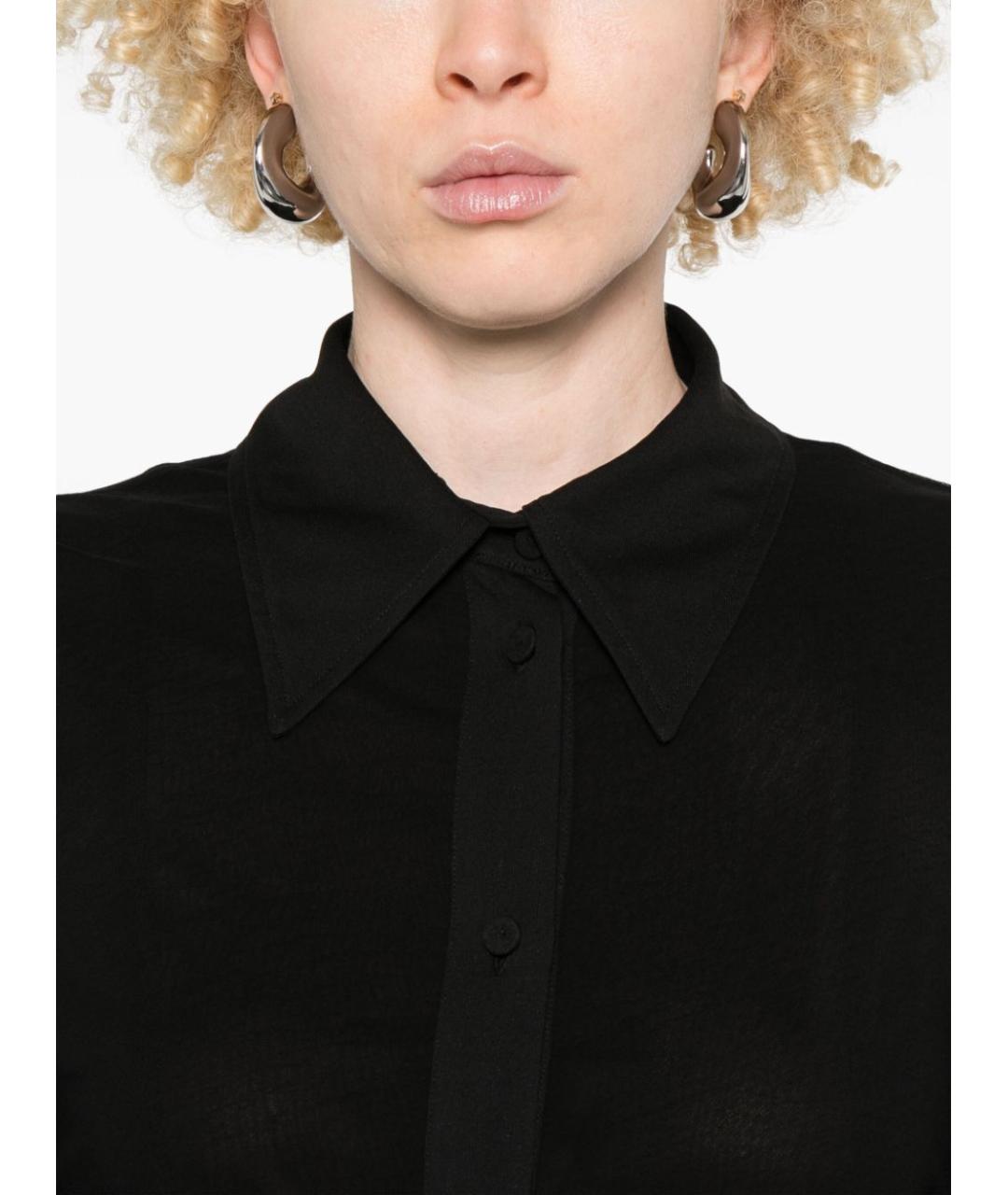 JIL SANDER Черная вискозная рубашка, фото 3