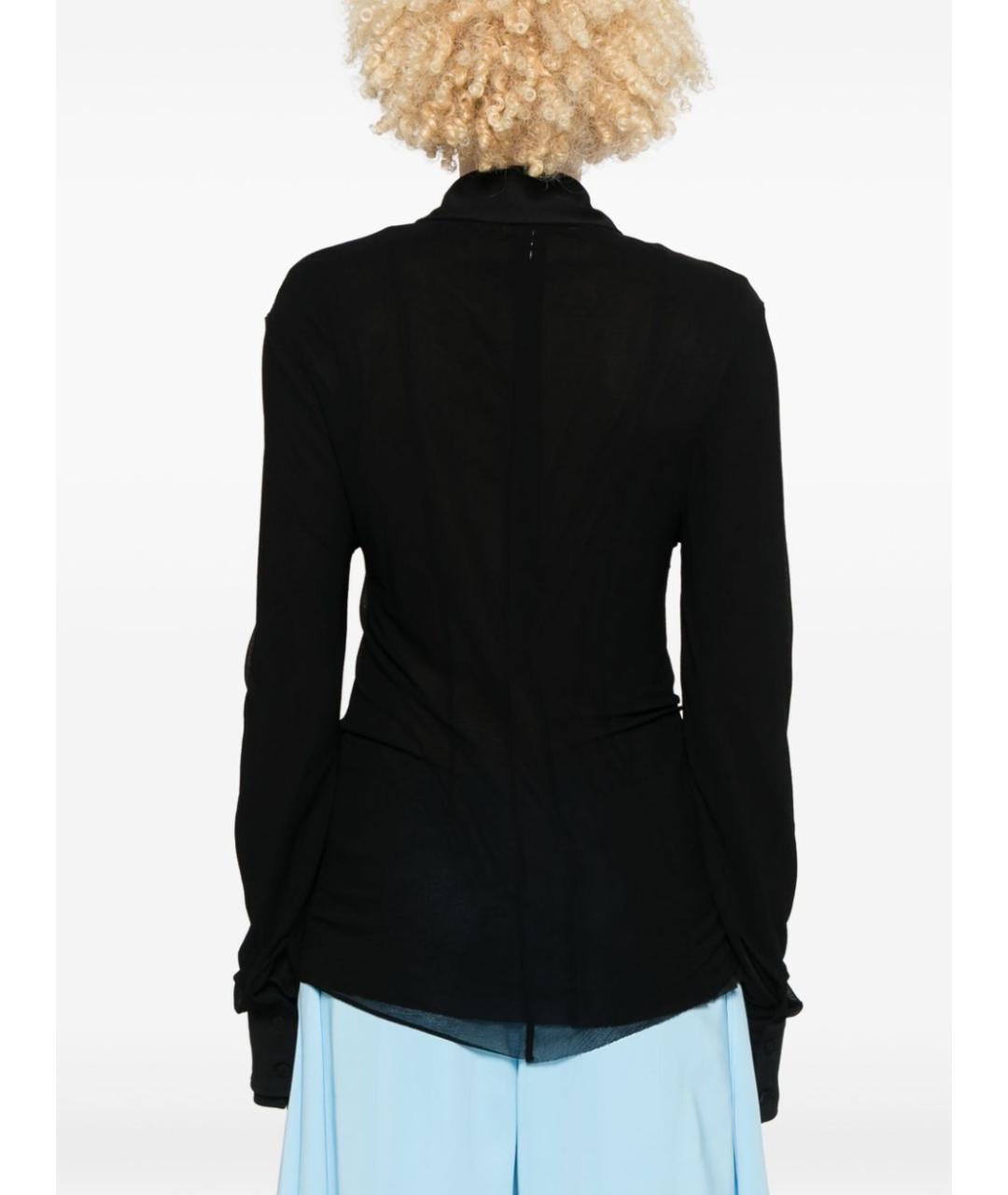 JIL SANDER Черная вискозная рубашка, фото 4