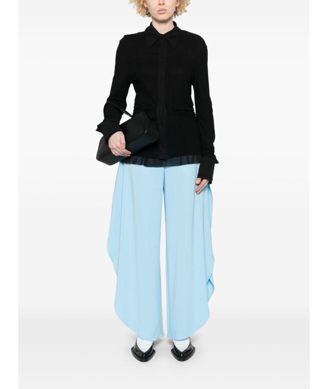 JIL SANDER Черная вискозная рубашка, фото 2