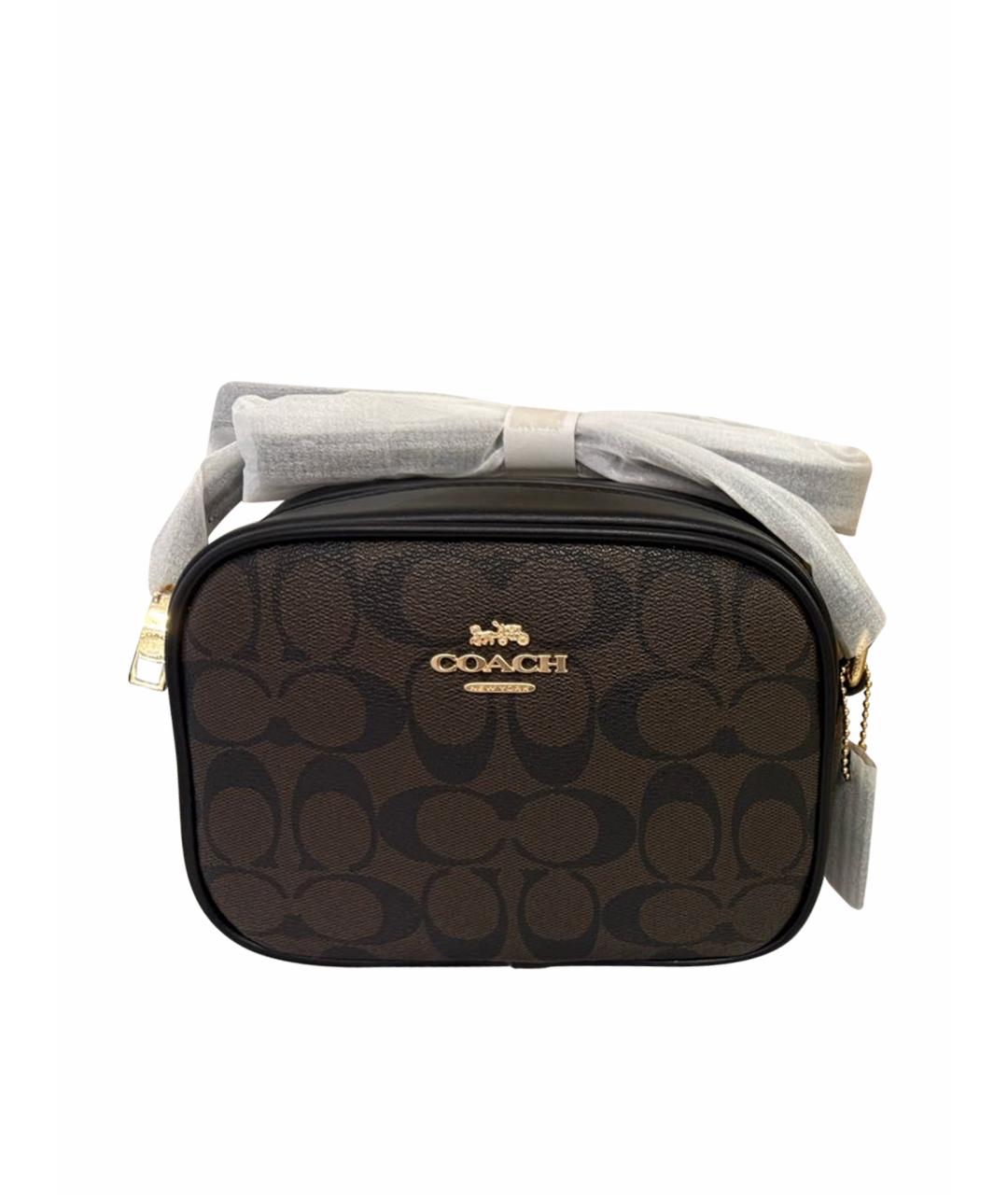 COACH Коричневая сумка через плечо из искусственной кожи, фото 1