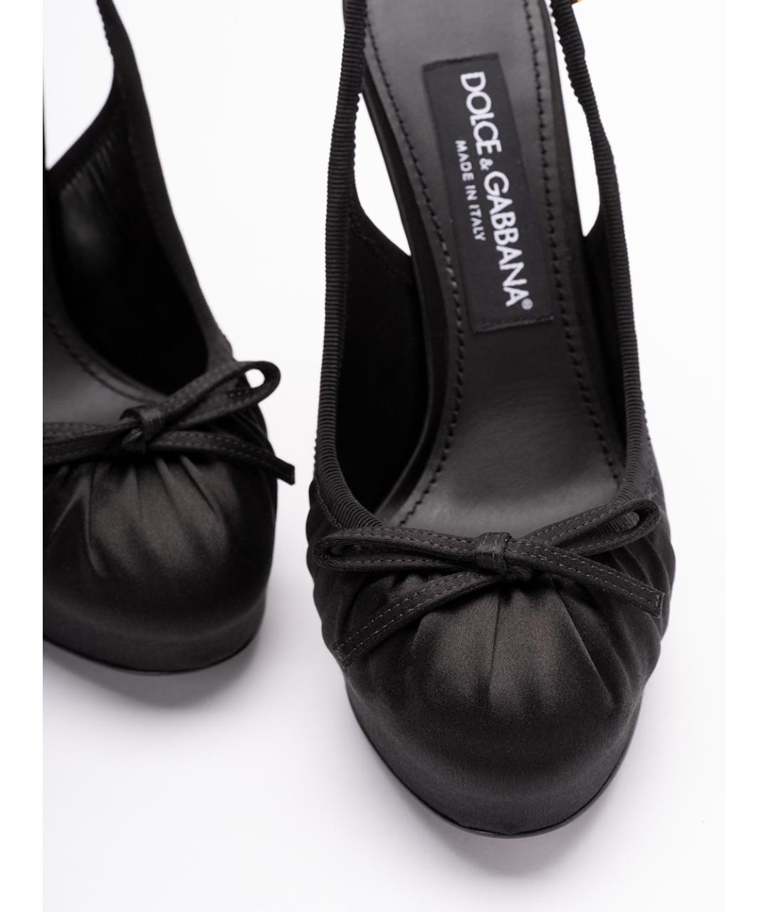 DOLCE&GABBANA Черные текстильные туфли, фото 5