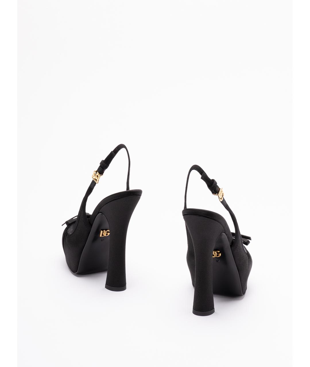 DOLCE&GABBANA Черные текстильные туфли, фото 3